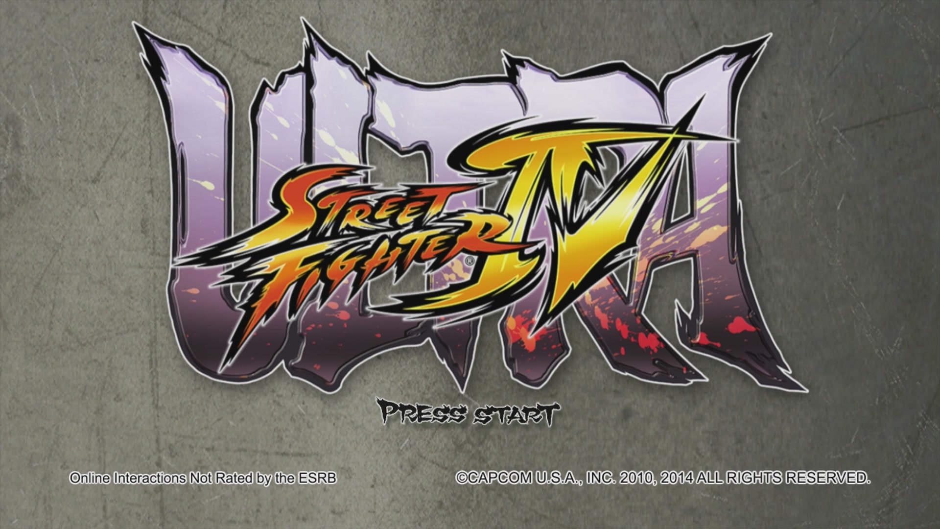 Street Fighter IV title screen for Xbox 360